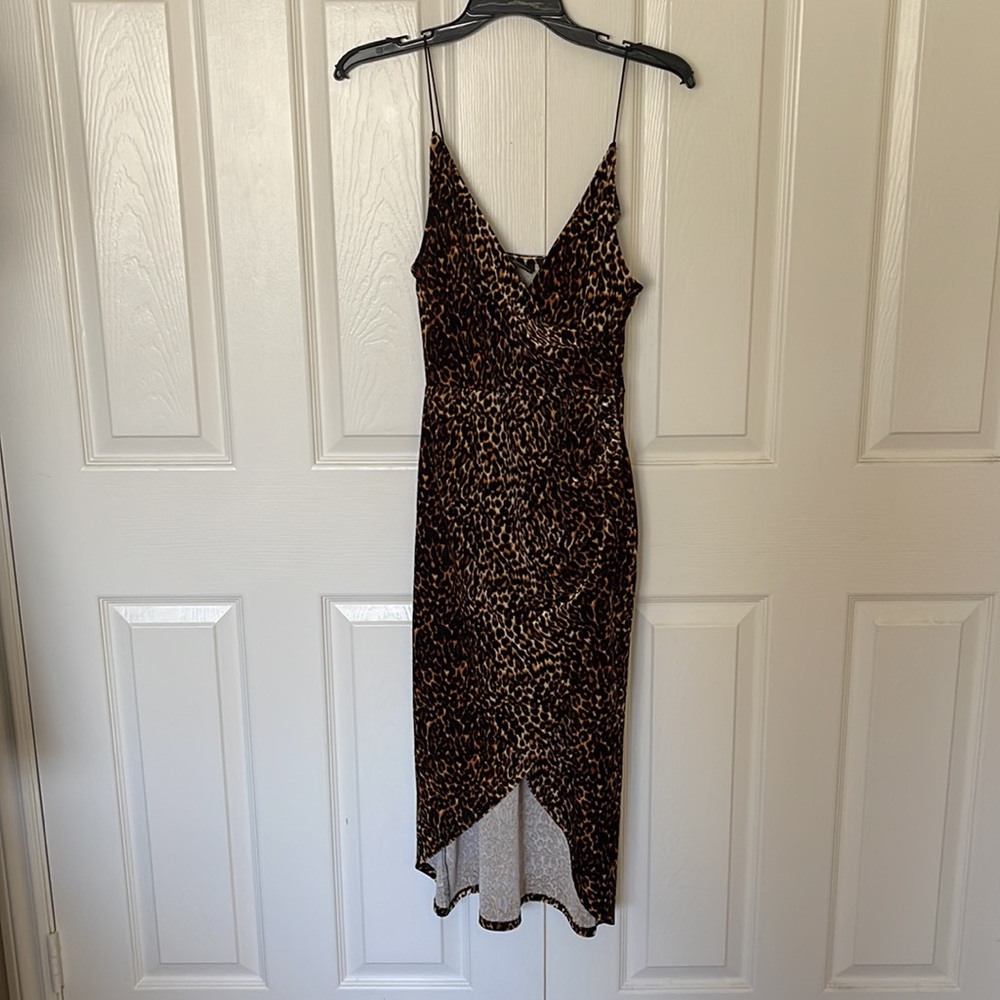 Free Press Leopard Velour Midi